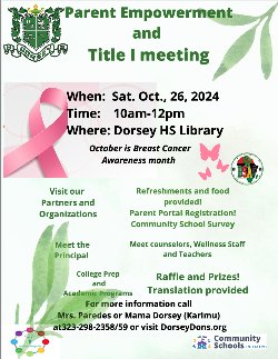  Parent Empowerment Meeting Flyer english